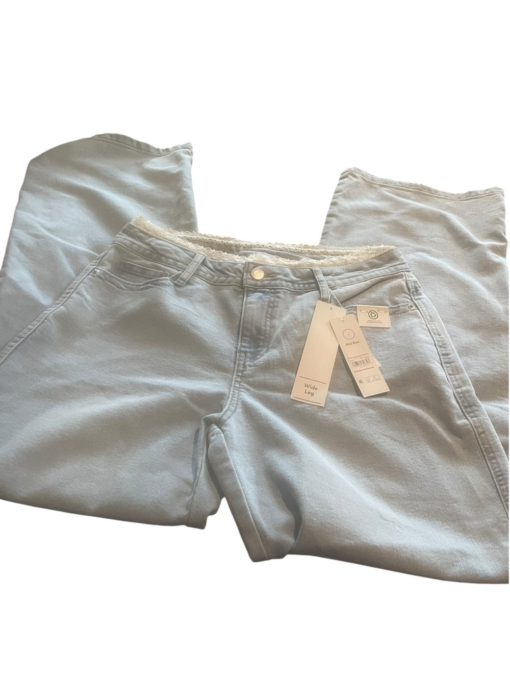 No Boundaries side 6 Light Blue Wide Leg Women's Jeans - new with tags